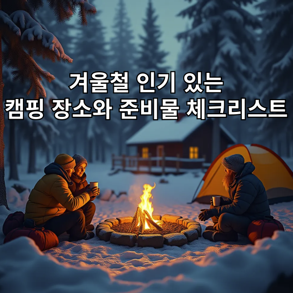 겨울철 인기 있는 캠핑 장소와 준비물 체크리스트