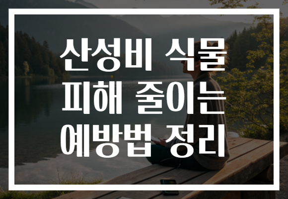 산성비 식물 피해 줄이는 예방법 정리