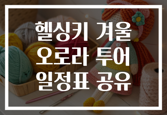 헬싱키 겨울 오로라 투어 일정표 공유