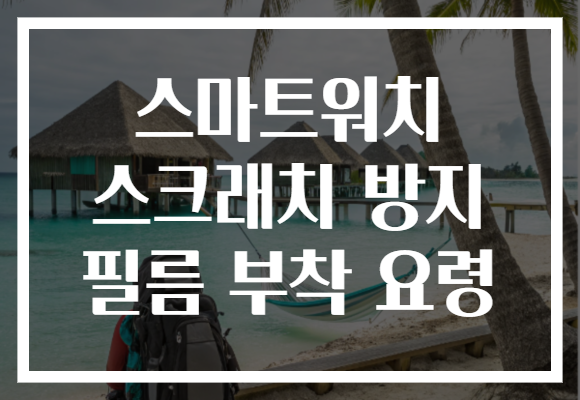 스마트워치 스크래치 방지 필름 부착 요령