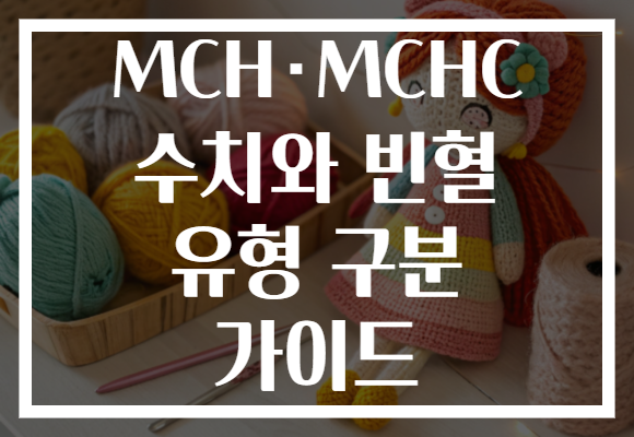 MCH·MCHC 수치와 빈혈 유형 구분 가이드