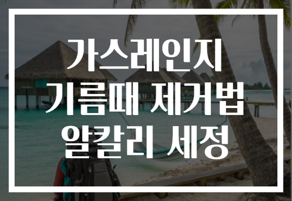 가스레인지 기름때 제거법 알칼리 세정 가스레인지 기름때 제거법 알칼리 세정