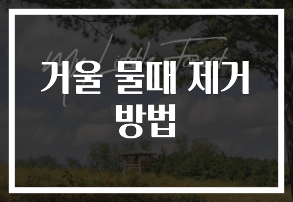 거울 물때 제거 방법 거울 물때 제거 방법