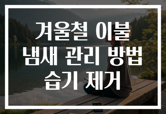 겨울철 이불 냄새 관리 방법 습기 제거