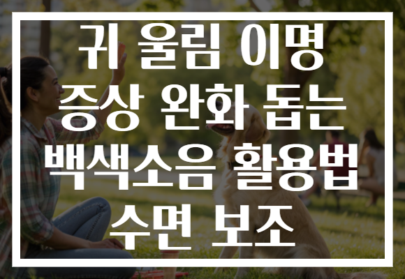 귀 울림 이명 증상 완화 돕는 백색소음 활용법 수면 보조