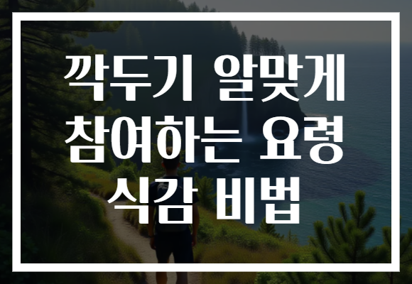 깍두기 알맞게 참여하는 요령 식감 비법