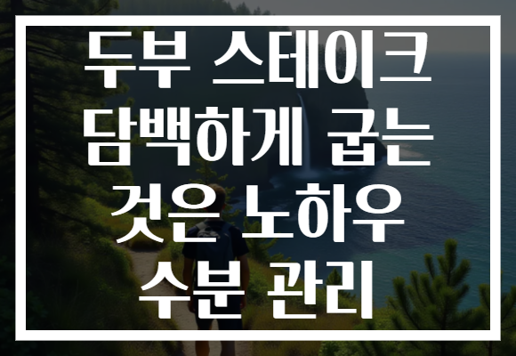 두부 스테이크 담백하게 굽는 것은 노하우 수분 관리