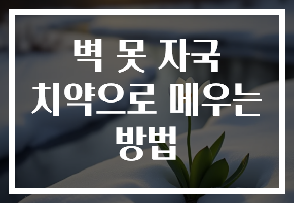 벽 못 자국 치약으로 메우는 방법 벽 못 자국 치약으로 메우는 방법