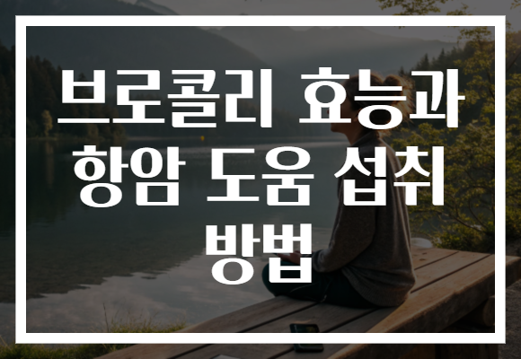 브로콜리 효능과 항암 도움 섭취 방법 브로콜리 효능과 항암 도움 섭취 방법