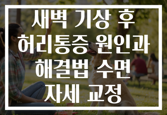 새벽 기상 후 허리통증 원인과 해결법 수면 자세 교정