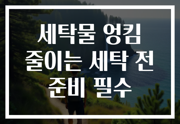 세탁물 엉킴 줄이는 세탁 전 준비 필수