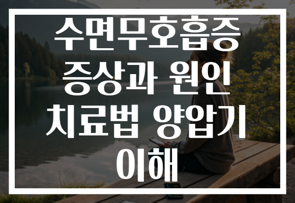 수면무호흡증 증상과 원인 치료법 양압기 이해