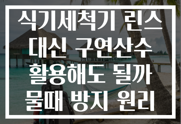 식기세척기 린스 대신 구연산수 활용해도 될까 물때 방지 원리 식기세척기 린스 대신 구연산수 활용해도 될까 물때 방지 원리