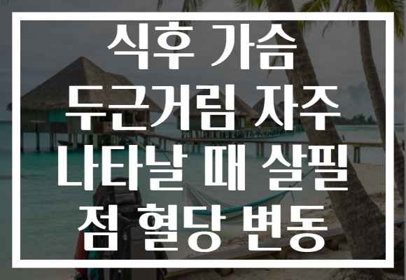 식후 가슴 두근거림 자주 나타날 때 살필 점 혈당 변동