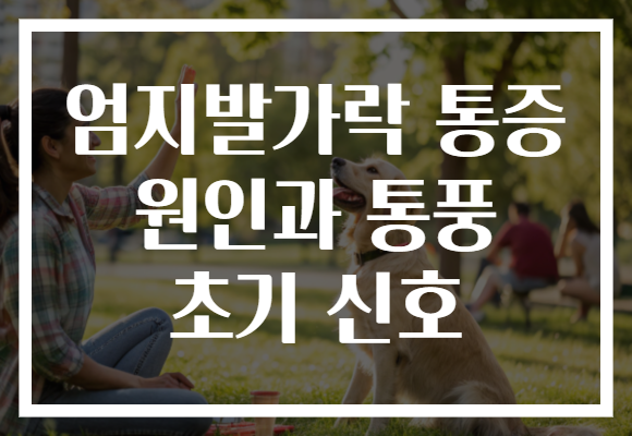 엄지발가락 통증 원인과 통풍 초기 신호