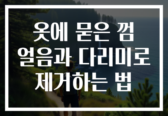 옷에 묻은 껌 얼음과 다리미로 제거하는 법