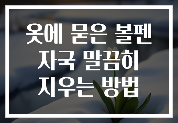 옷에 묻은 볼펜 자국 말끔히 지우는 방법 옷에 묻은 볼펜 자국 말끔히 지우는 방법