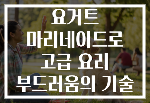 요거트 마리네이드로 고급 요리 부드러움의 기술