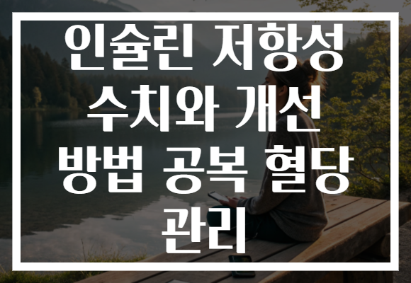 인슐린 저항성 수치와 개선 방법 공복 혈당 관리