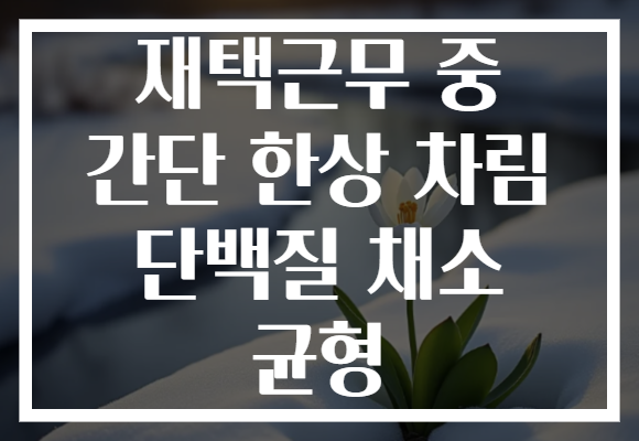 재택근무 중 간단 한상 차림 단백질 채소 균형 재택근무 중 간단 한상 차림 단백질 채소 균형