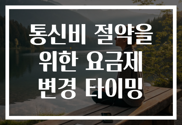 통신비 절약을 위한 요금제 변경 타이밍