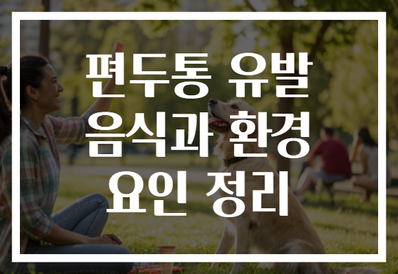 편두통 유발 음식과 환경 요인 정리