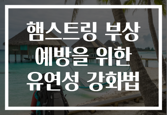 햄스트링 부상 예방을 위한 유연성 강화법