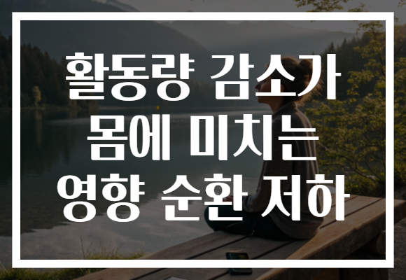 활동량 감소가 몸에 미치는 영향 순환 저하