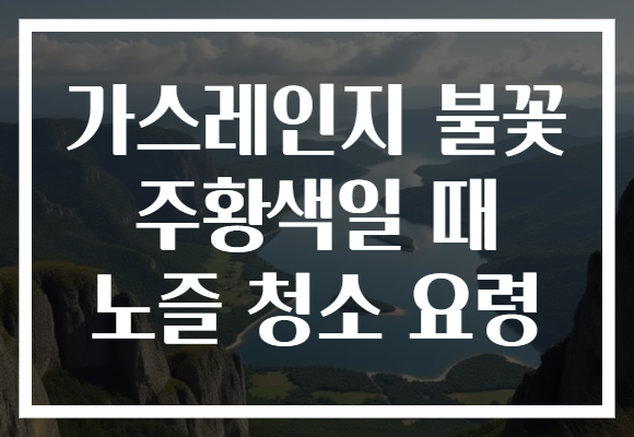 가스레인지 불꽃 주황색일 때 노즐 청소 요령
