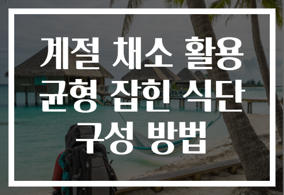 계절 채소 활용 균형 잡힌 식단 구성 방법 계절 채소 활용 균형 잡힌 식단 구성 방법
