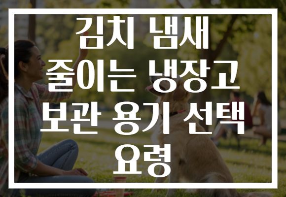 김치 냄새 줄이는 냉장고 보관 용기 선택 요령