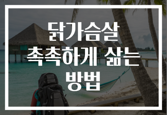 닭가슴살 촉촉하게 삶는 방법