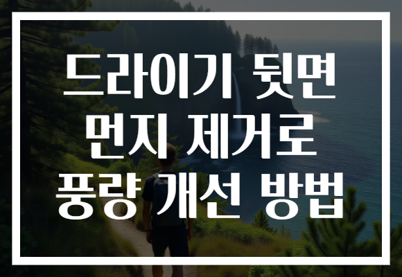 드라이기 뒷면 먼지 제거로 풍량 개선 방법