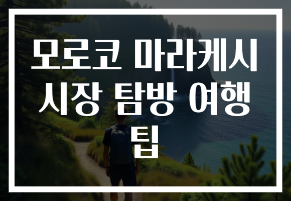 모로코 마라케시 시장 탐방 여행 팁