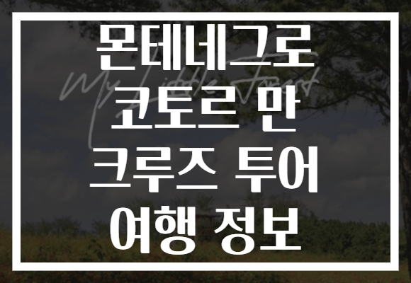 몬테네그로 코토르 만 크루즈 투어 여행 정보