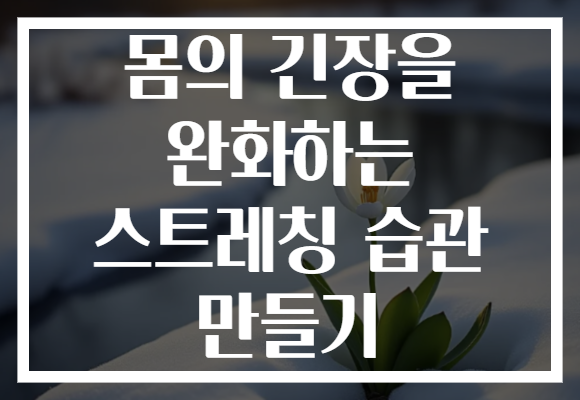 몸의 긴장을 완화하는 스트레칭 습관 만들기 몸의 긴장을 완화하는 스트레칭 습관 만들기