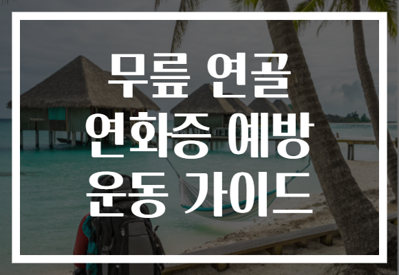 무릎 연골 연화증 예방 운동 가이드