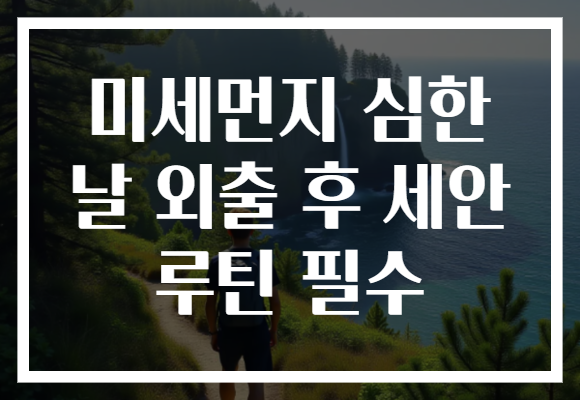 미세먼지 심한 날 외출 후 세안 루틴 필수