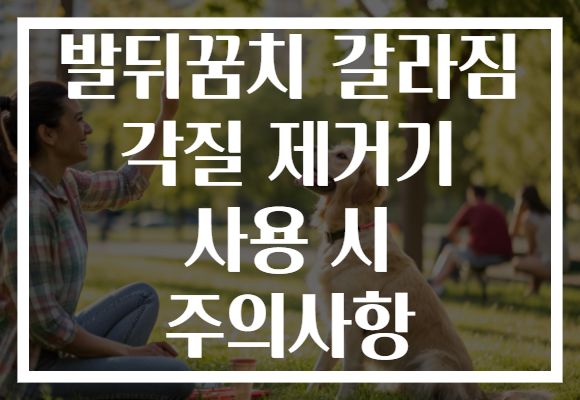 발뒤꿈치 갈라짐 각질 제거기 사용 시 주의사항