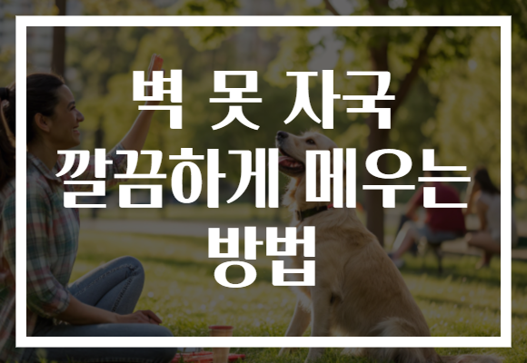 벽 못 자국 깔끔하게 메우는 방법