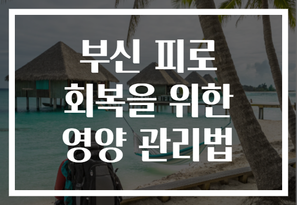 부신 피로 회복을 위한 영양 관리법 부신 피로 회복을 위한 영양 관리법