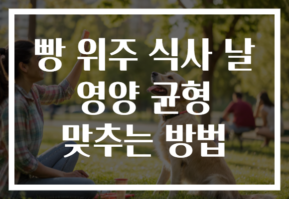빵 위주 식사 날 영양 균형 맞추는 방법