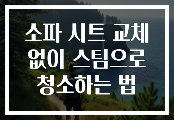 소파 시트 교체 없이 스팀으로 청소하는 법