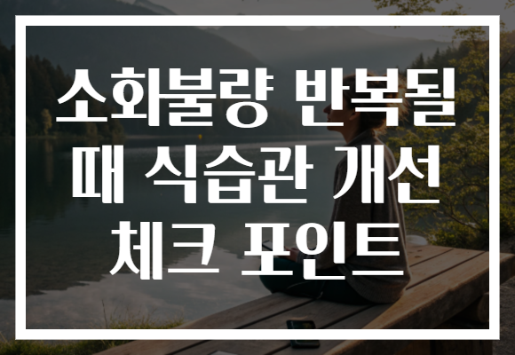 소화불량 반복될 때 식습관 개선 체크 포인트