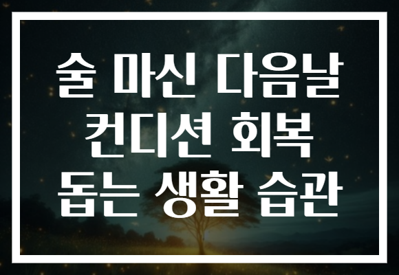 술 마신 다음날 컨디션 회복 돕는 생활 습관 술 마신 다음날 컨디션 회복 돕는 생활 습관