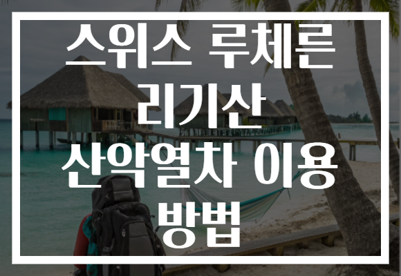 스위스 루체른 리기산 산악열차 이용 방법