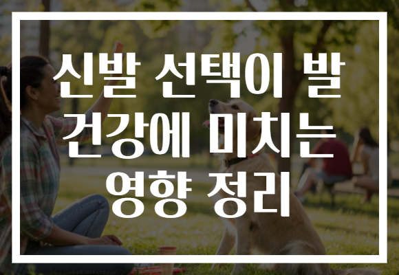 신발 선택이 발 건강에 미치는 영향 정리