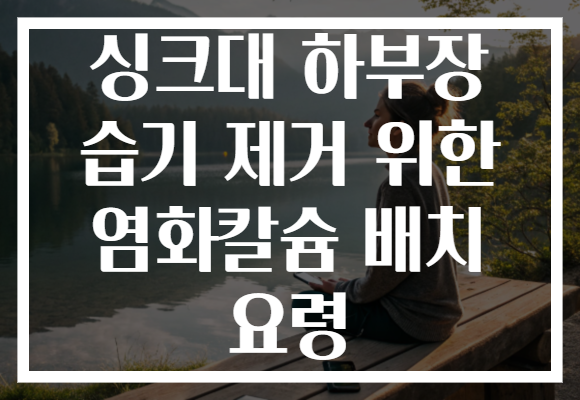 싱크대 하부장 습기 제거 위한 염화칼슘 배치 요령