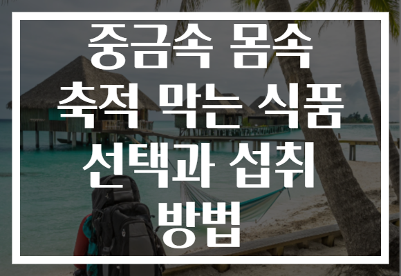 중금속 몸속 축적 막는 식품 선택과 섭취 방법 중금속 몸속 축적 막는 식품 선택과 섭취 방법