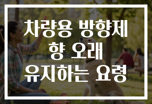 차량용 방향제 향 오래 유지하는 요령